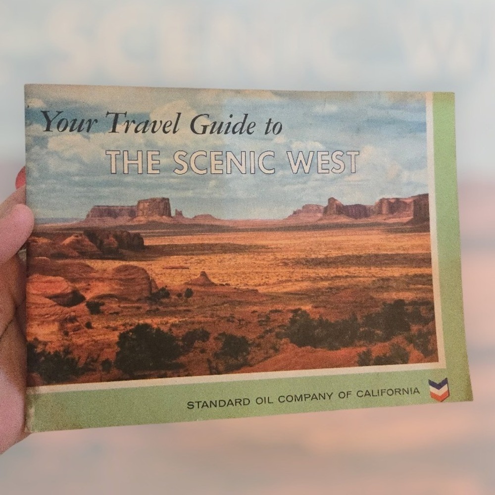 VTG Chevron‎ Scenic West Travel Guide Trail Brochure Standard Oil Map 1950s Gas